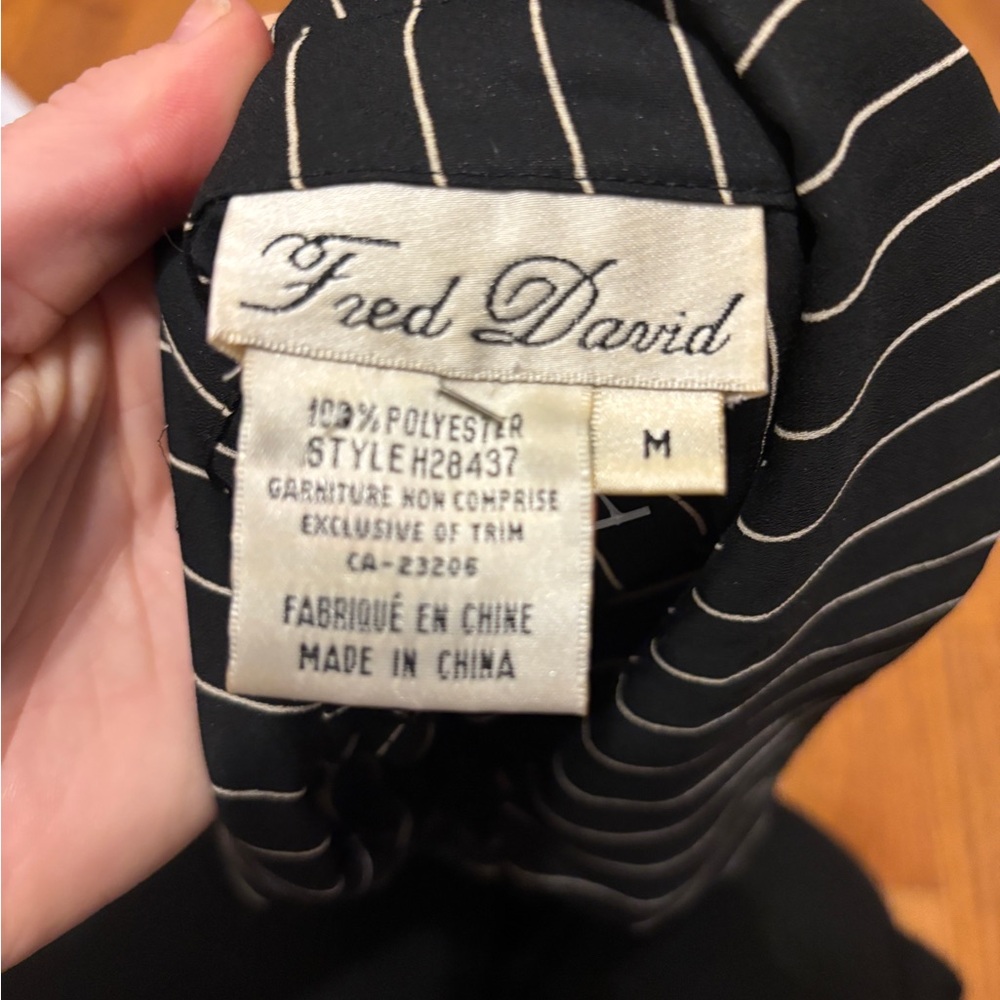 Black Striped Ruffle Blouse - Picture 4 of 4